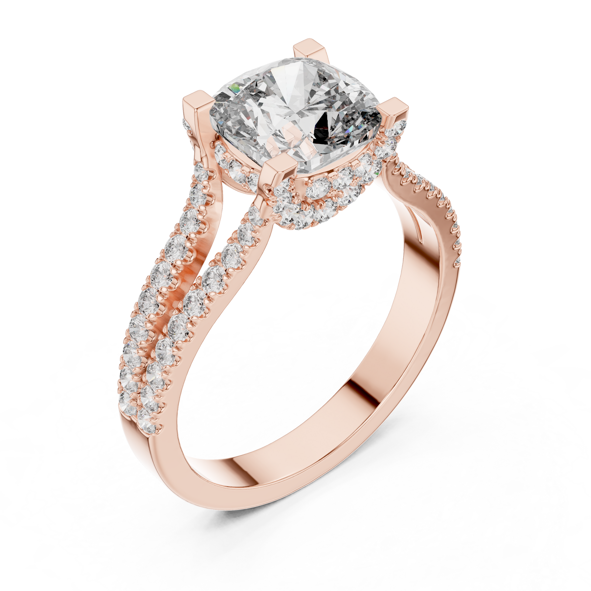 Round Halo Lab Grown Diamond Ring