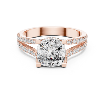 Round Halo Lab Grown Diamond Ring