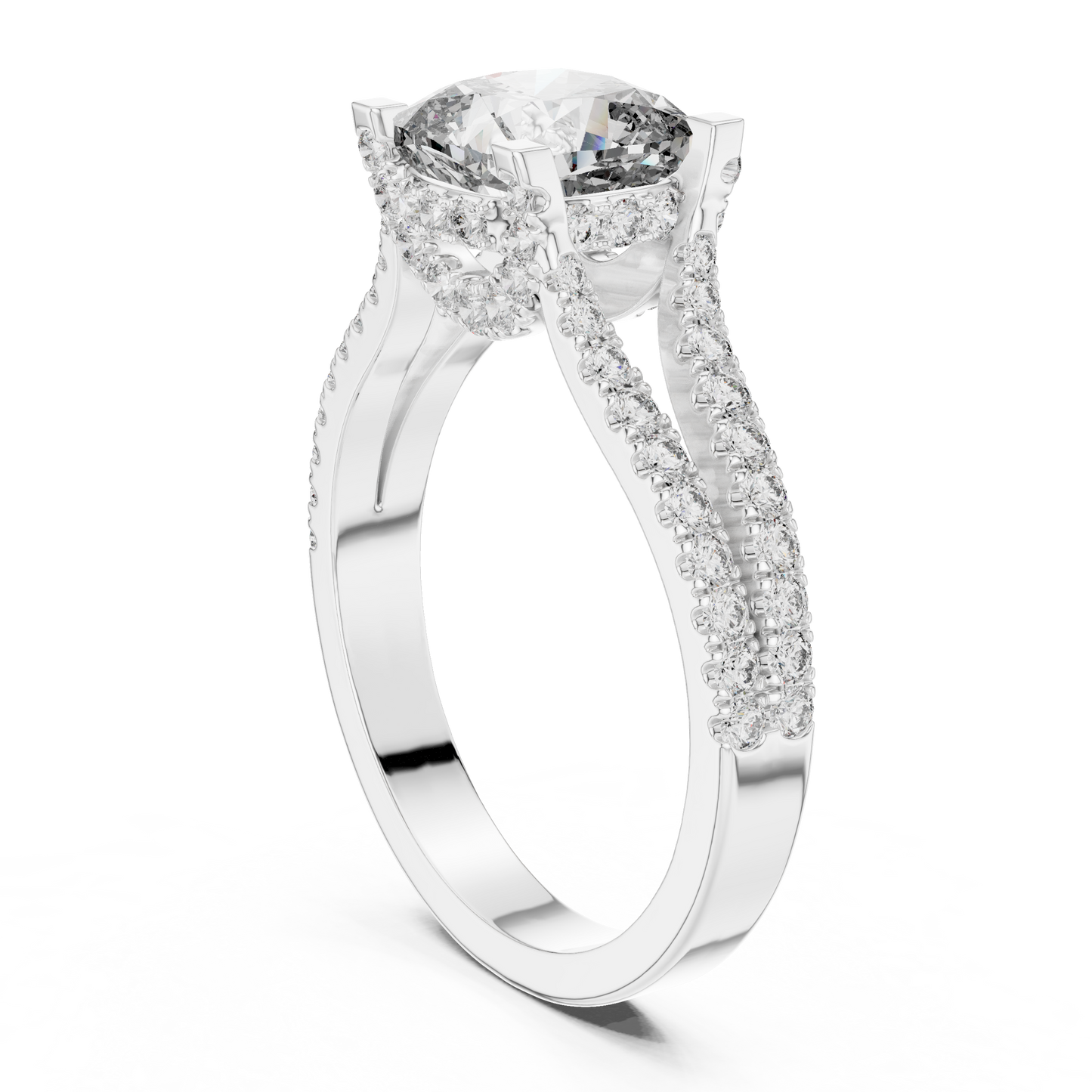 Round Halo Lab Grown Diamond Ring