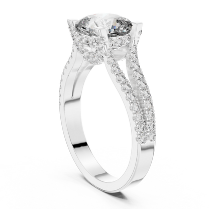 Round Halo Lab Grown Diamond Ring