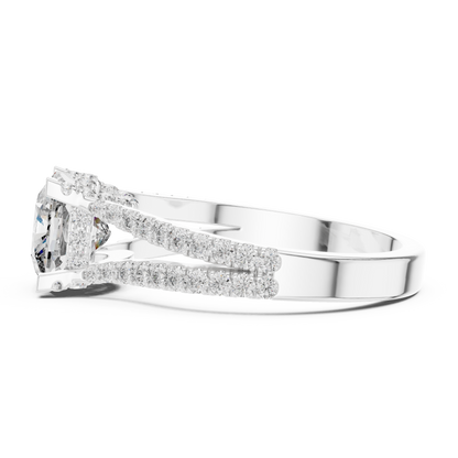 Round Halo Lab Grown Diamond Ring