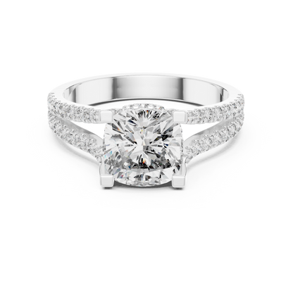 Round Halo Lab Grown Diamond Ring