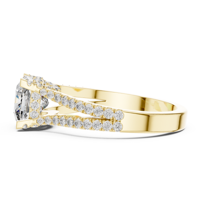 Round Halo Lab Grown Diamond Ring