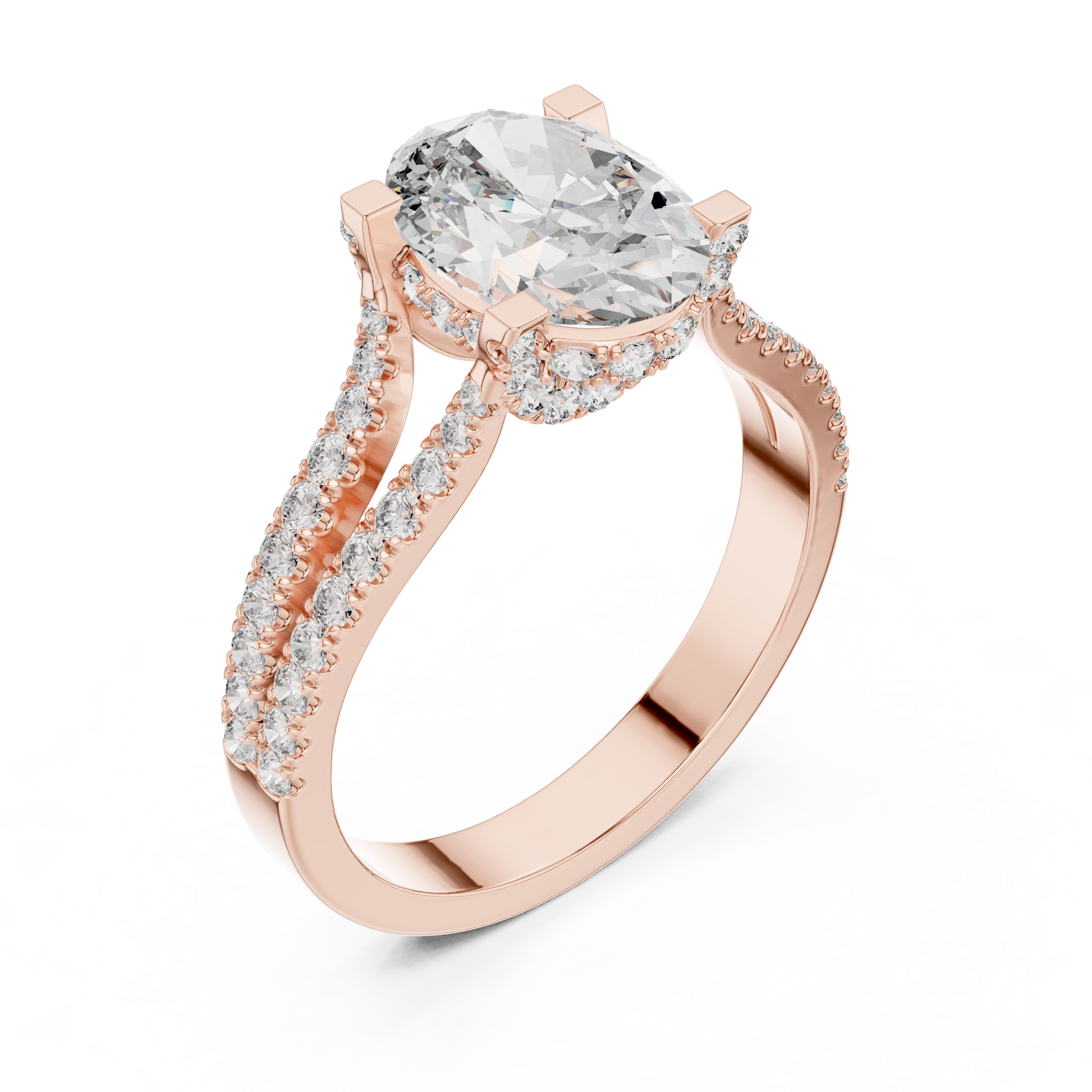 Round Halo Lab Grown Diamond Ring