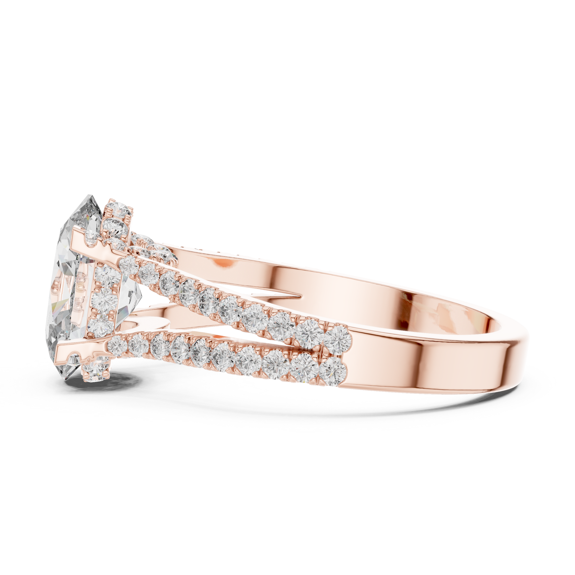 Round Halo Lab Grown Diamond Ring
