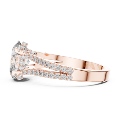 Round Halo Lab Grown Diamond Ring