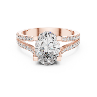 Round Halo Lab Grown Diamond Ring