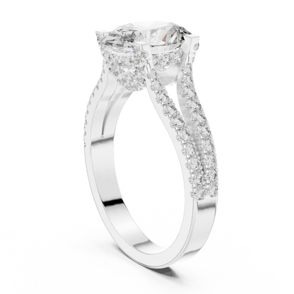 Round Halo Lab Grown Diamond Ring