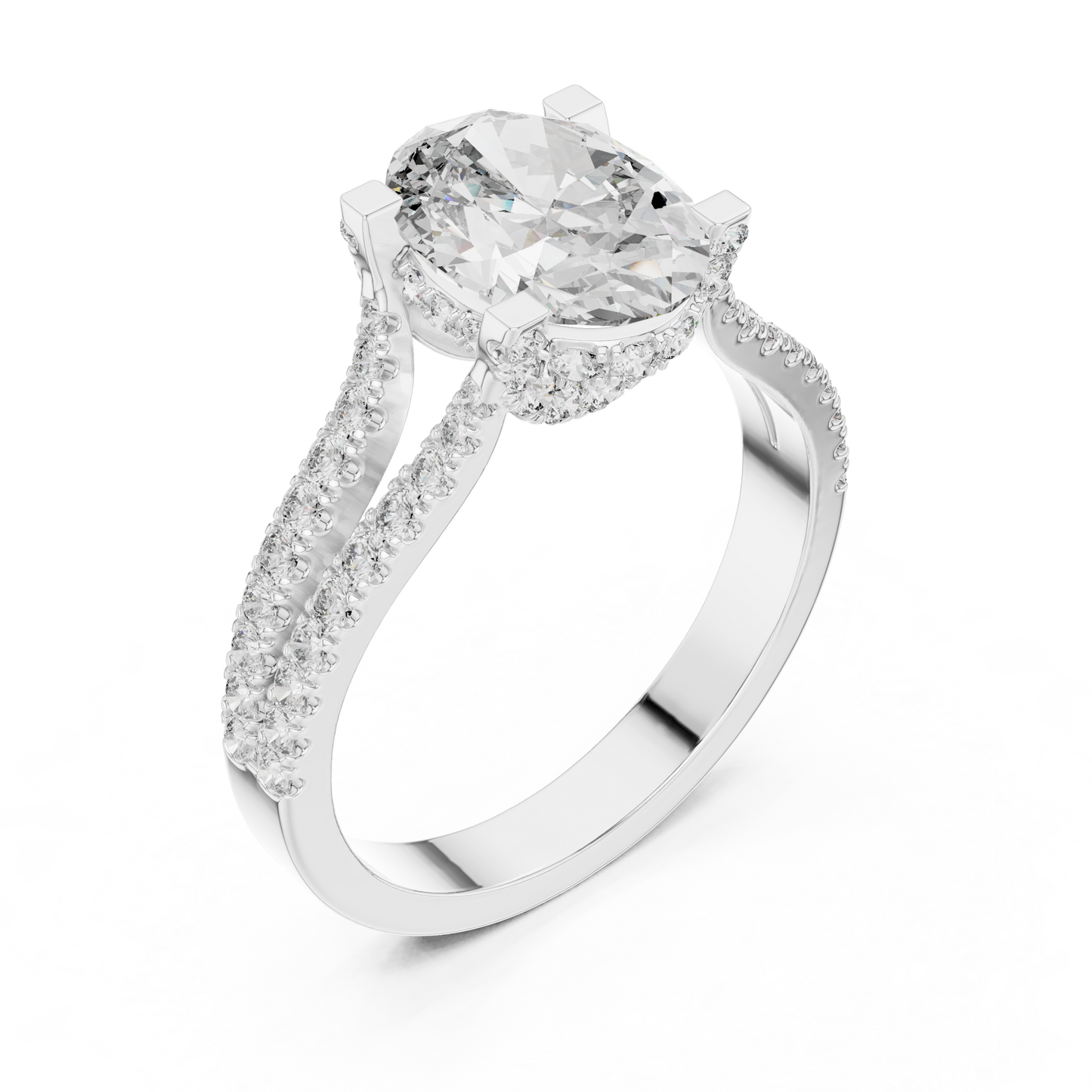 Round Halo Lab Grown Diamond Ring
