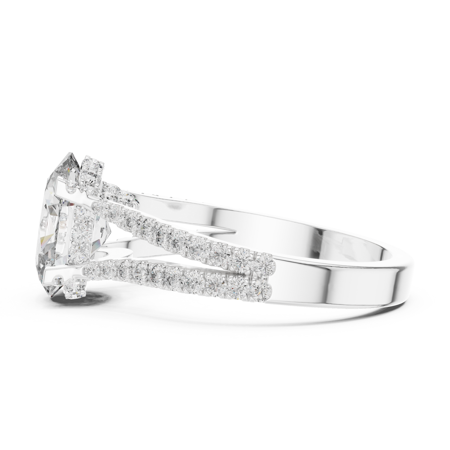 Round Halo Lab Grown Diamond Ring