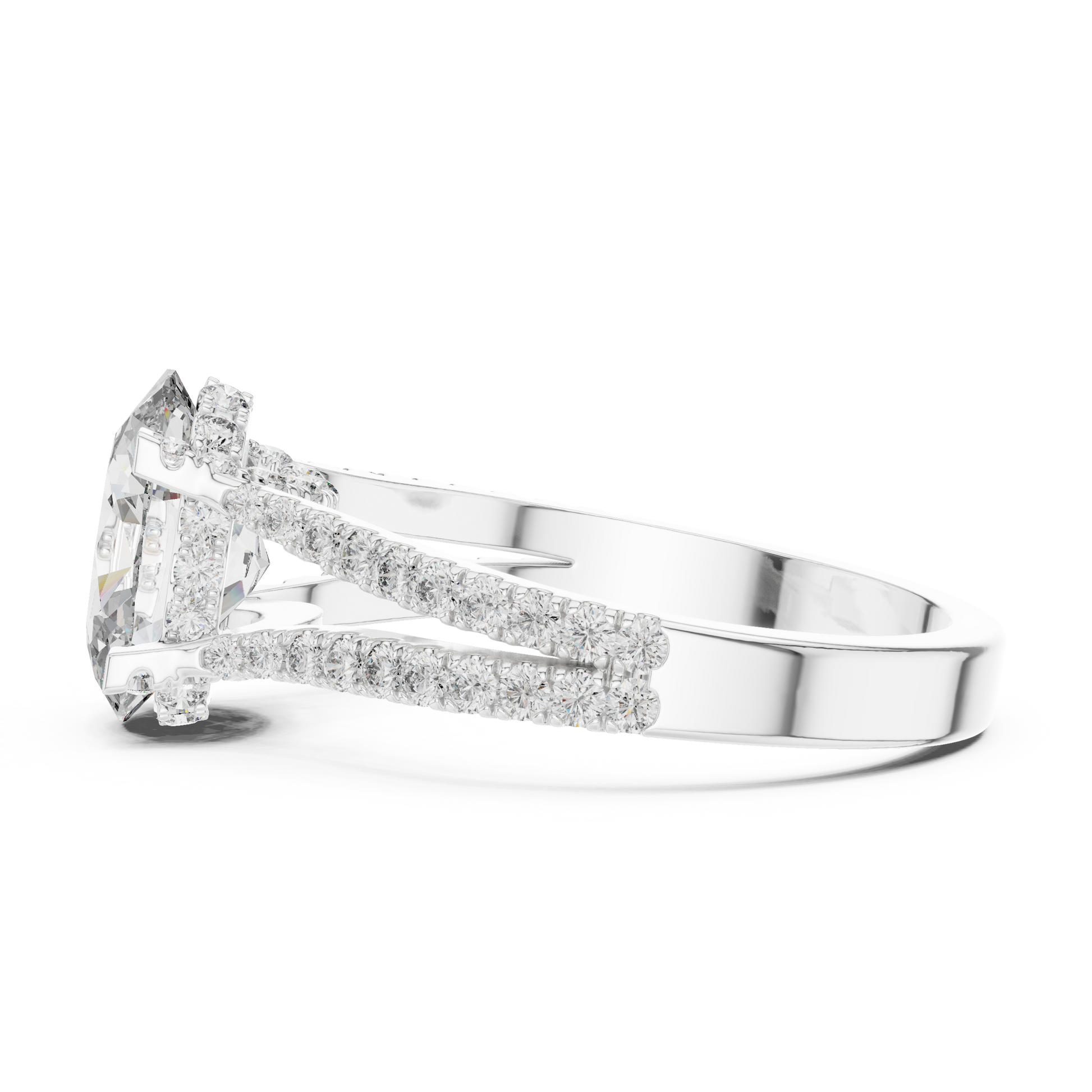 Round Halo Lab Grown Diamond Ring