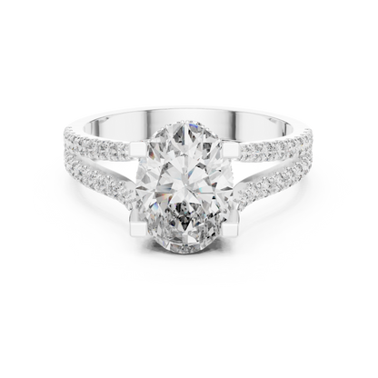 Round Halo Lab Grown Diamond Ring