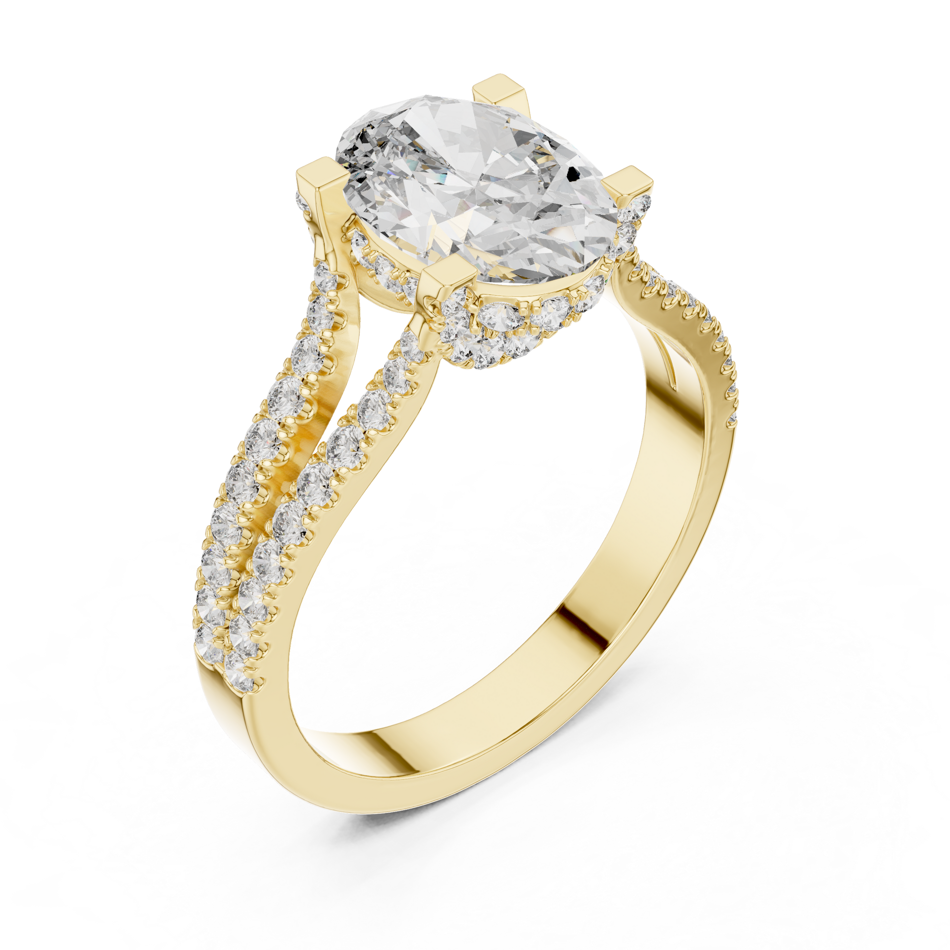 Round Halo Lab Grown Diamond Ring