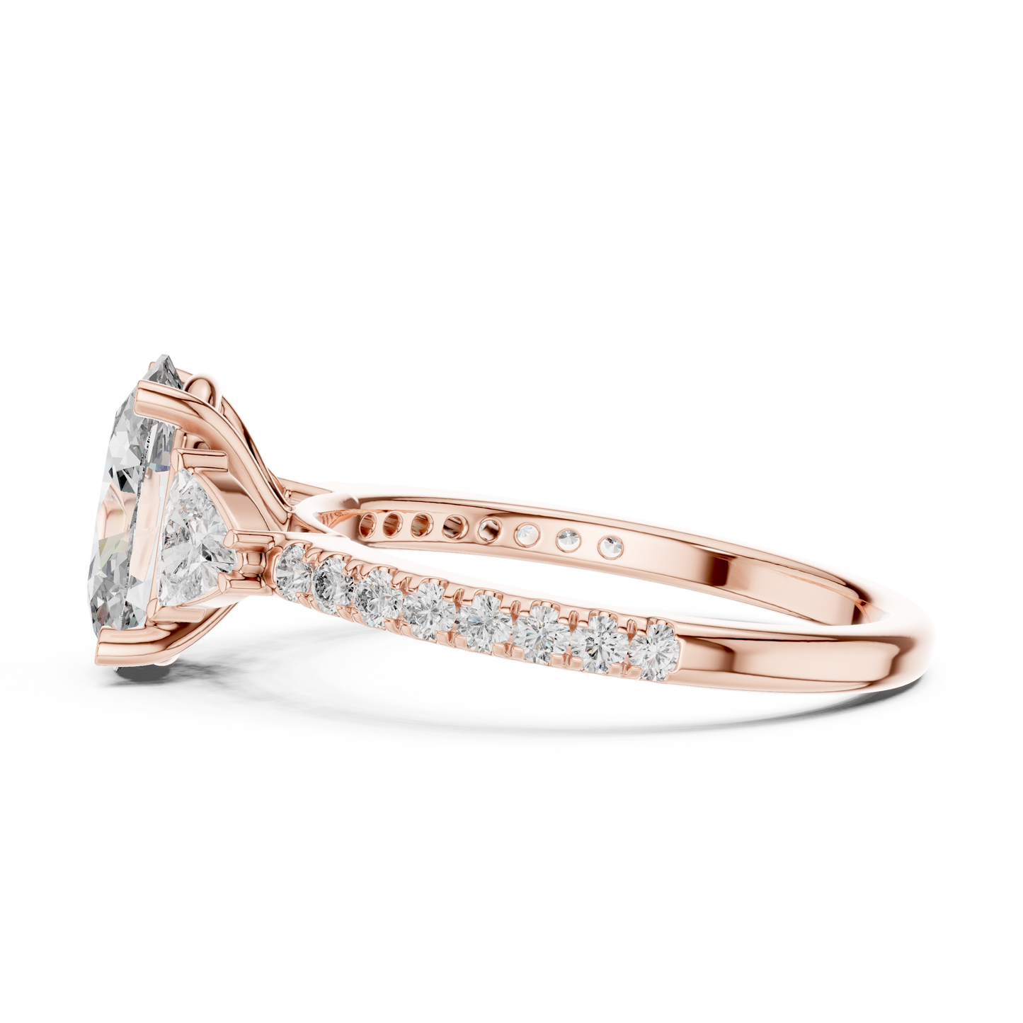 Mixed Shape Lab Grown Diamond Side Stone Ring