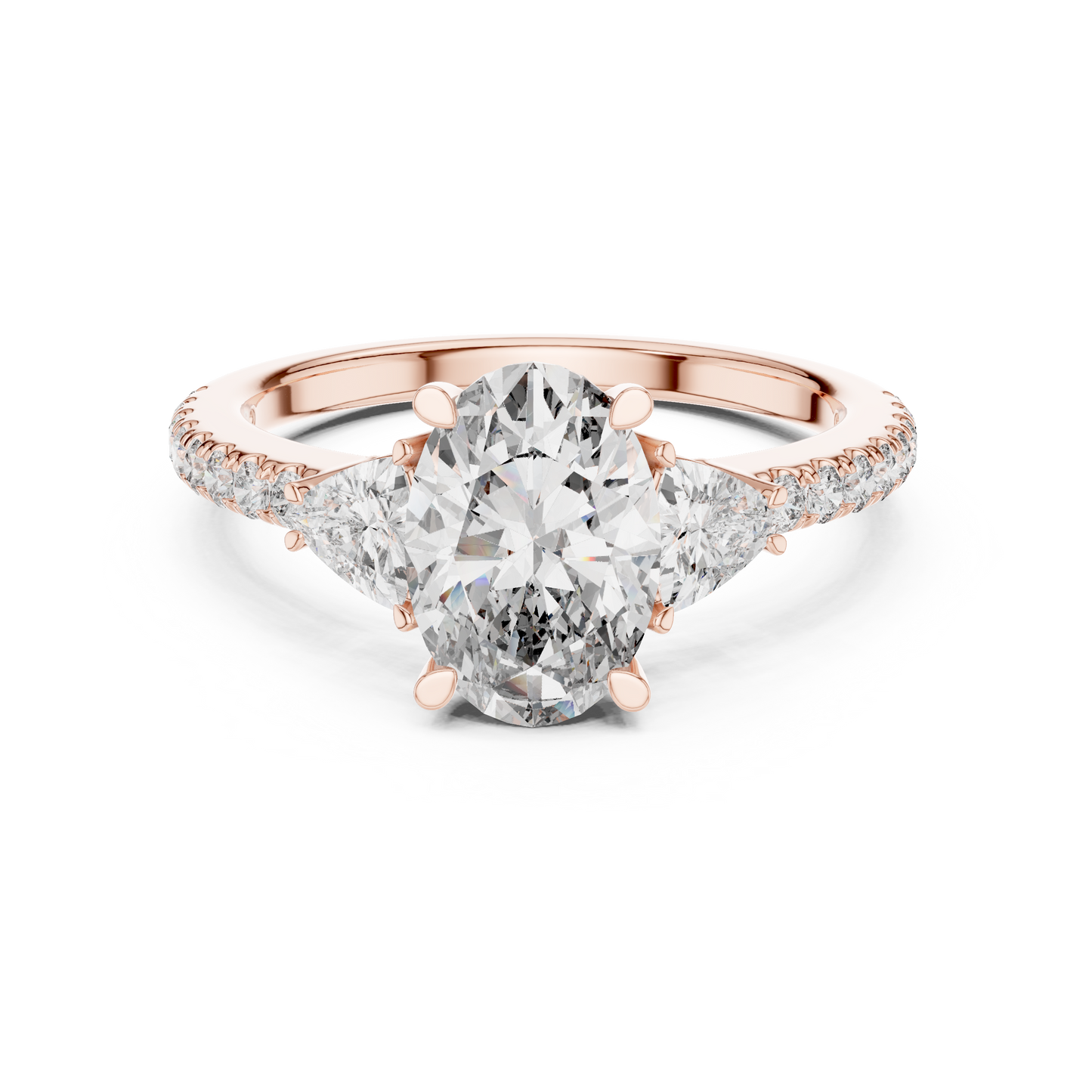 Mixed Shape Lab Grown Diamond Side Stone Ring