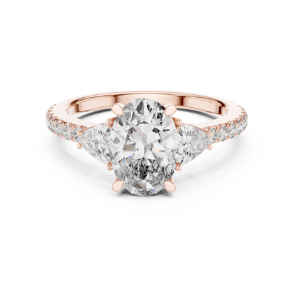 Mixed Shape Lab Grown Diamond Side Stone Ring