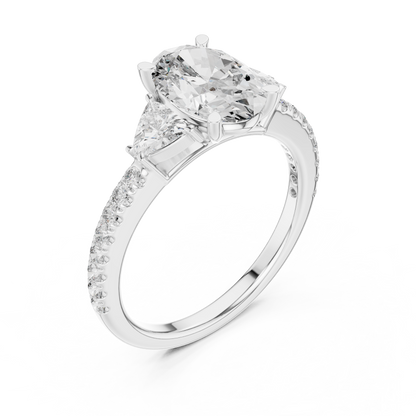 Mixed Shape Lab Grown Diamond Side Stone Ring