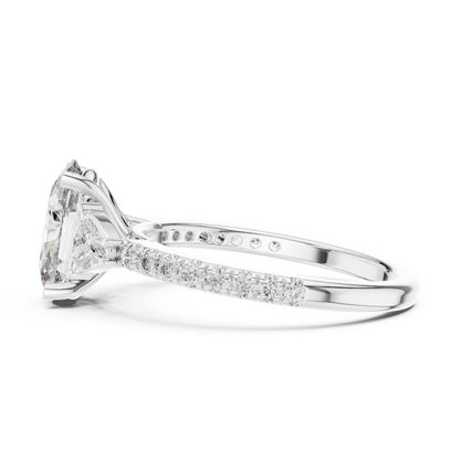 Mixed Shape Lab Grown Diamond Side Stone Ring