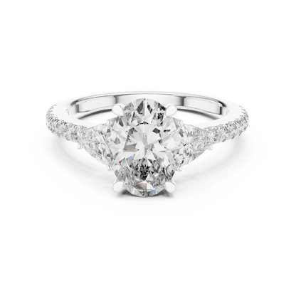 Mixed Shape Lab Grown Diamond Side Stone Ring