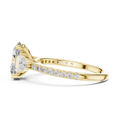 Mixed Shape Lab Grown Diamond Side Stone Ring