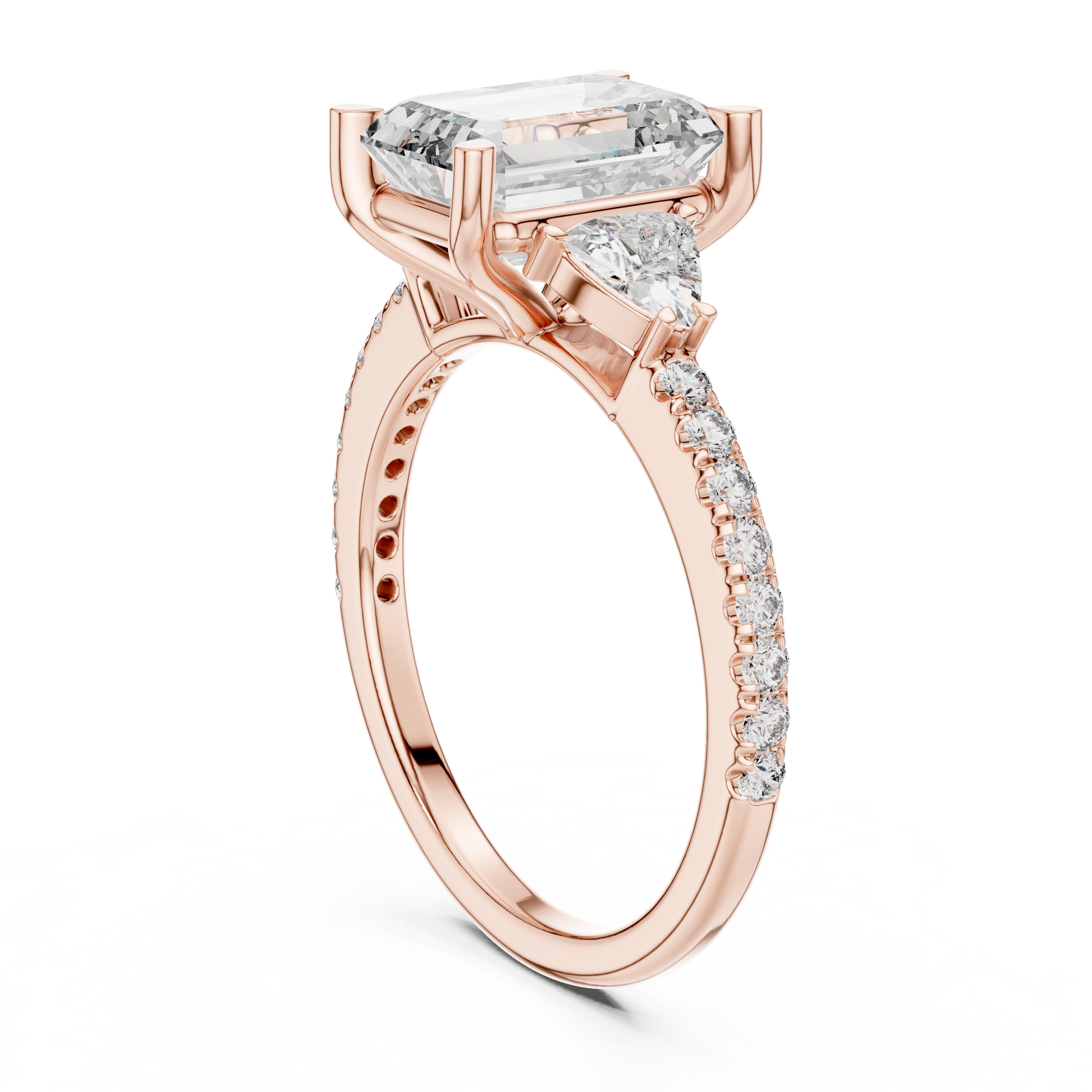 Mixed Shape Lab Grown Diamond Halo Ring