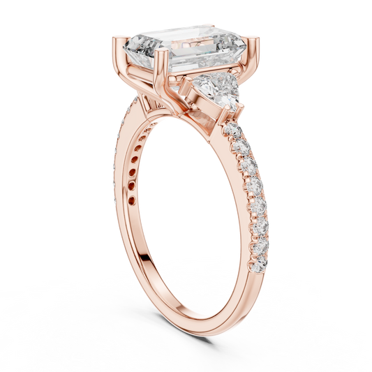 Mixed Shape Lab Grown Diamond Halo Ring