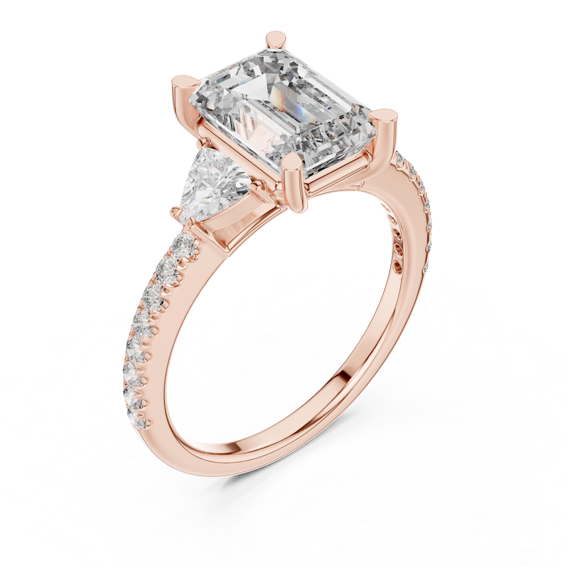 Mixed Shape Lab Grown Diamond Halo Ring
