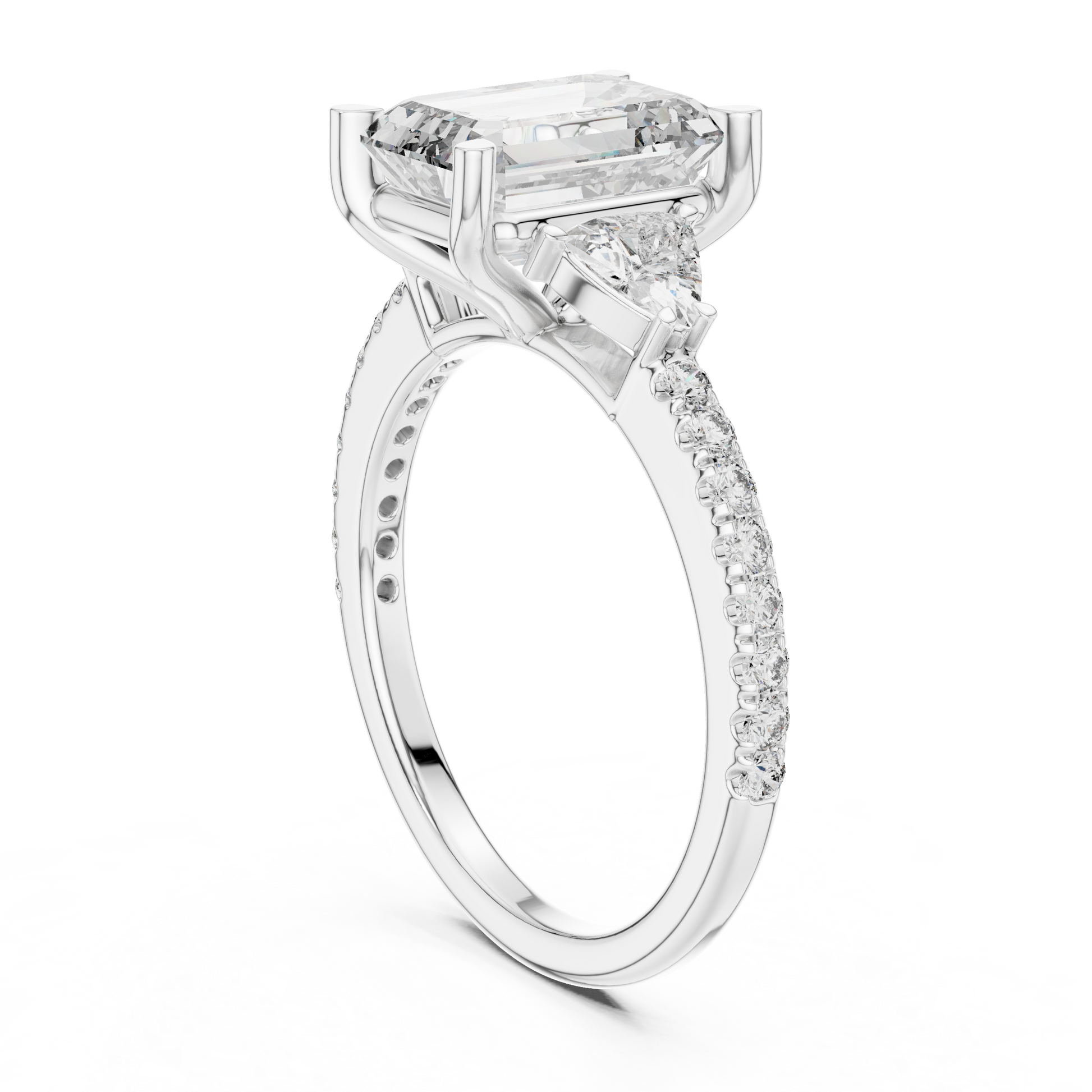 Mixed Shape Lab Grown Diamond Halo Ring