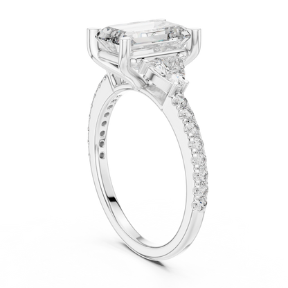 Mixed Shape Lab Grown Diamond Halo Ring