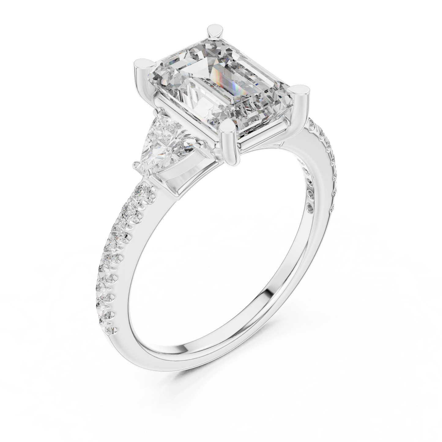 Mixed Shape Lab Grown Diamond Halo Ring