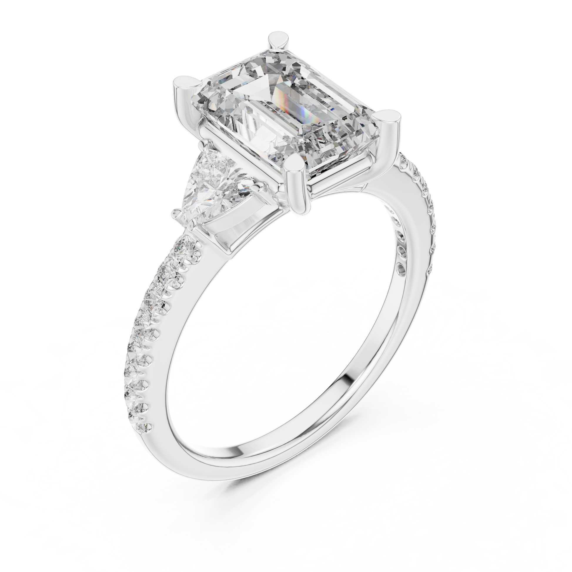 Mixed Shape Lab Grown Diamond Halo Ring