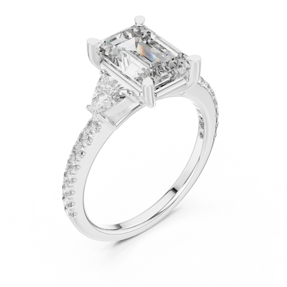 Mixed Shape Lab Grown Diamond Halo Ring