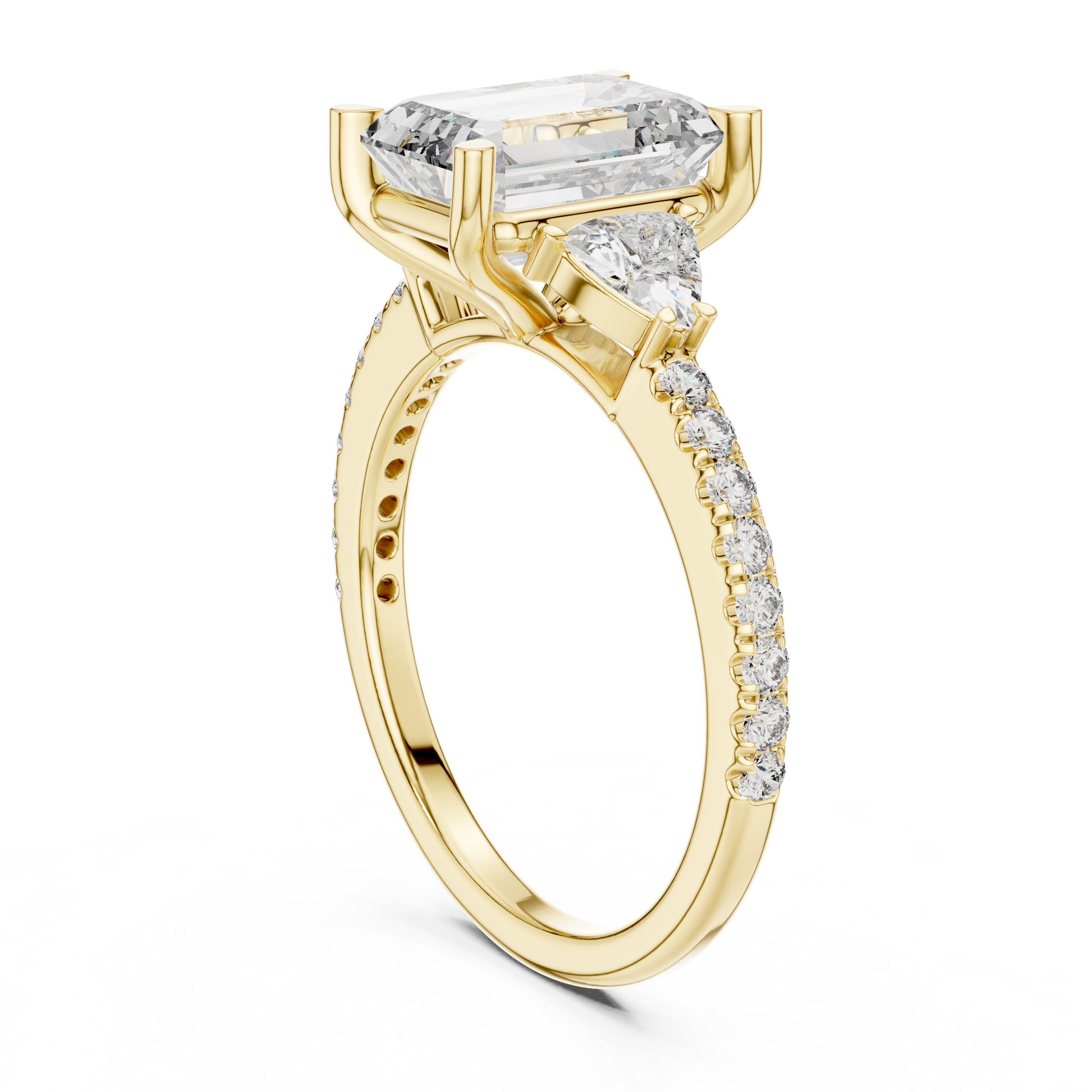 Mixed Shape Lab Grown Diamond Halo Ring
