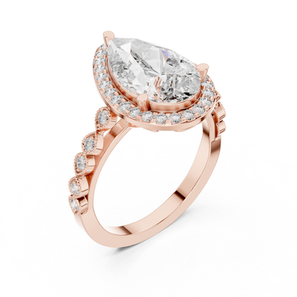 Mixed Shape Lab Grown Diamond Halo Ring