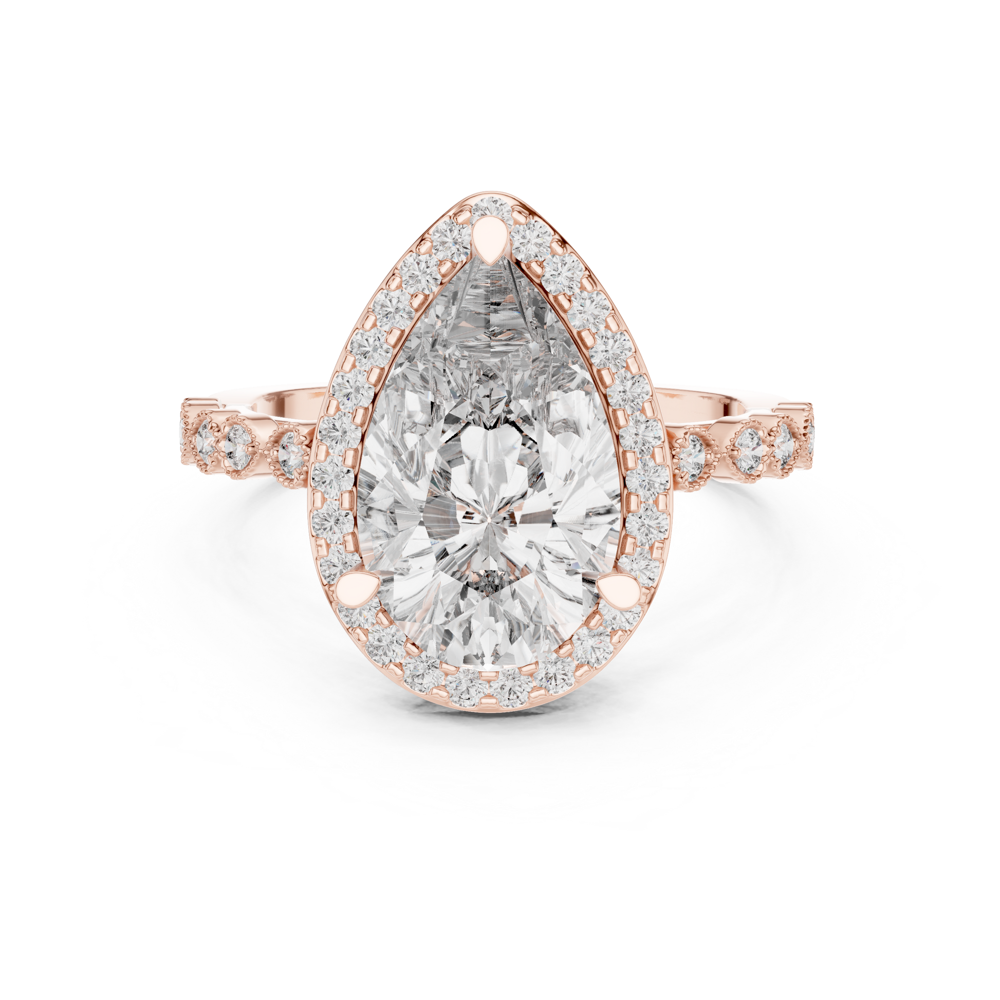 Mixed Shape Lab Grown Diamond Halo Ring