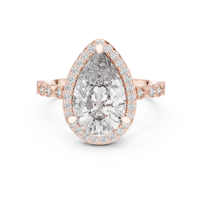Mixed Shape Lab Grown Diamond Halo Ring