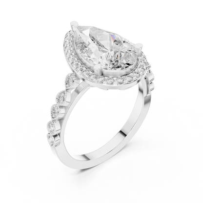 Mixed Shape Lab Grown Diamond Halo Ring