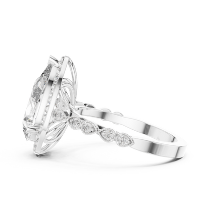 Mixed Shape Lab Grown Diamond Halo Ring