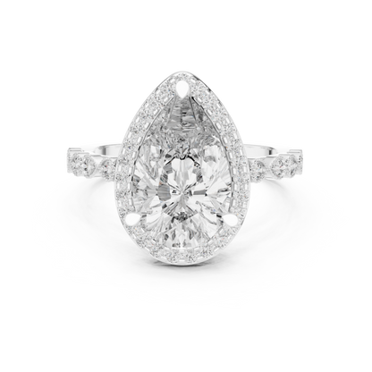 Mixed Shape Lab Grown Diamond Halo Ring