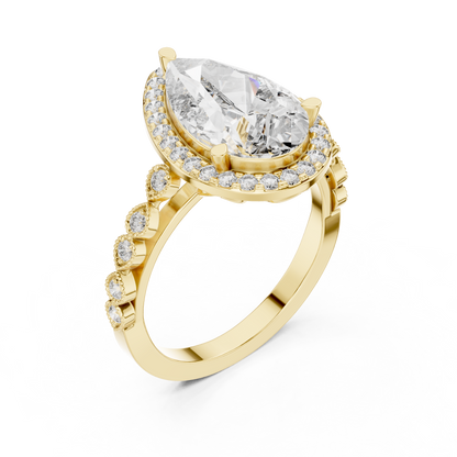 Mixed Shape Lab Grown Diamond Halo Ring