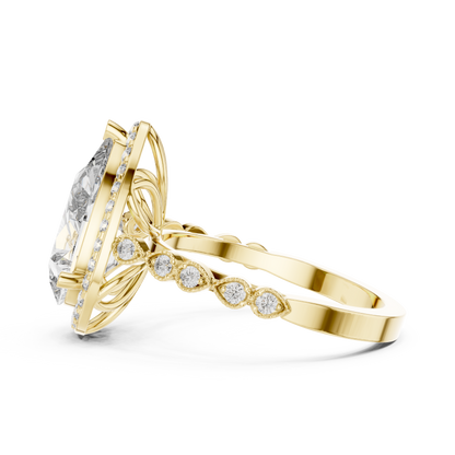 Mixed Shape Lab Grown Diamond Halo Ring