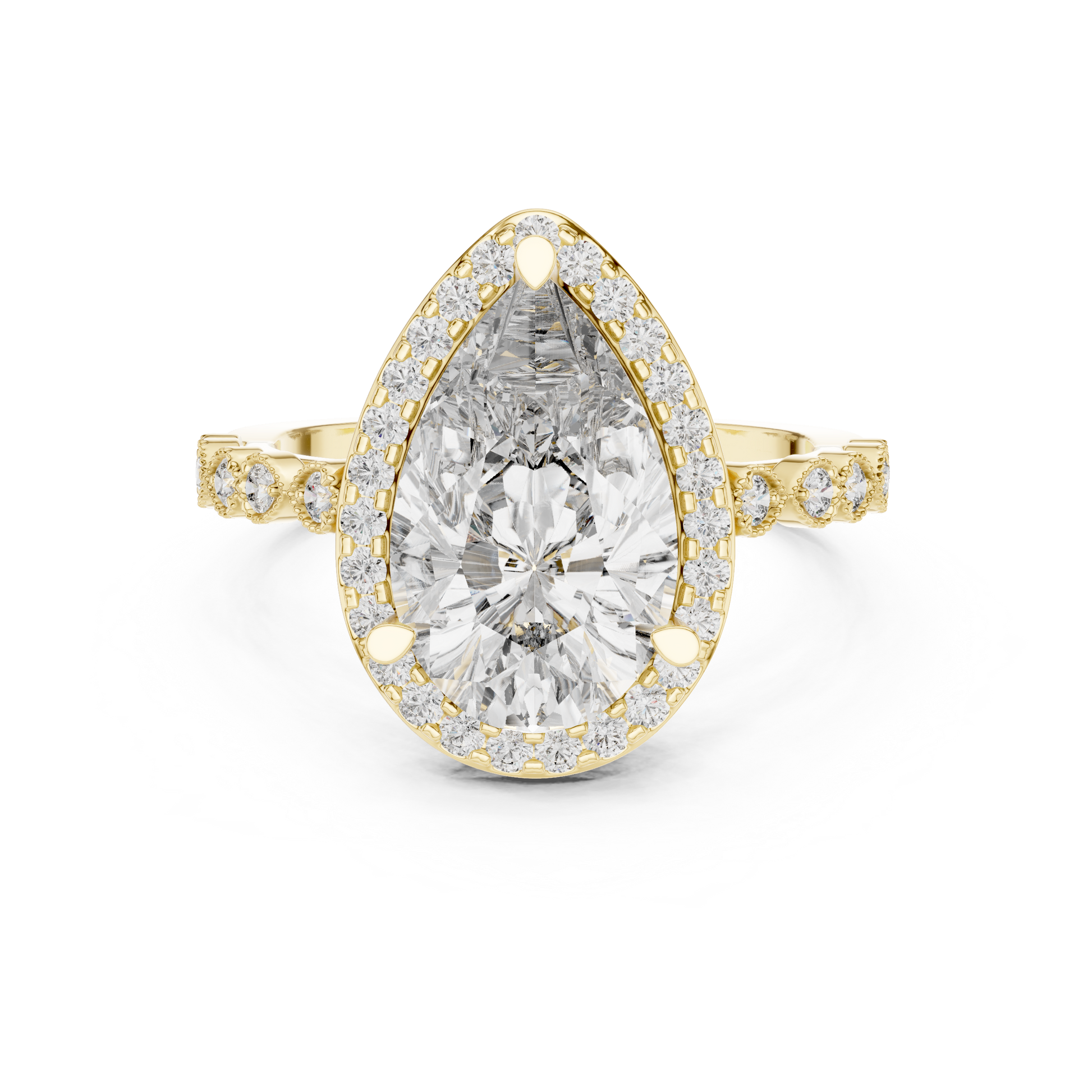 Mixed Shape Lab Grown Diamond Halo Ring