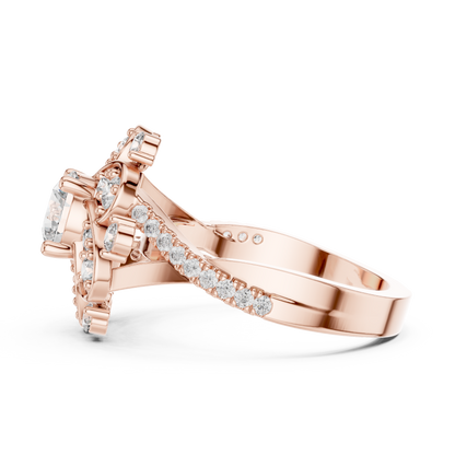 Round Halo Lab Grown Diamond Ring