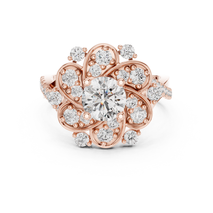 Round Halo Lab Grown Diamond Ring