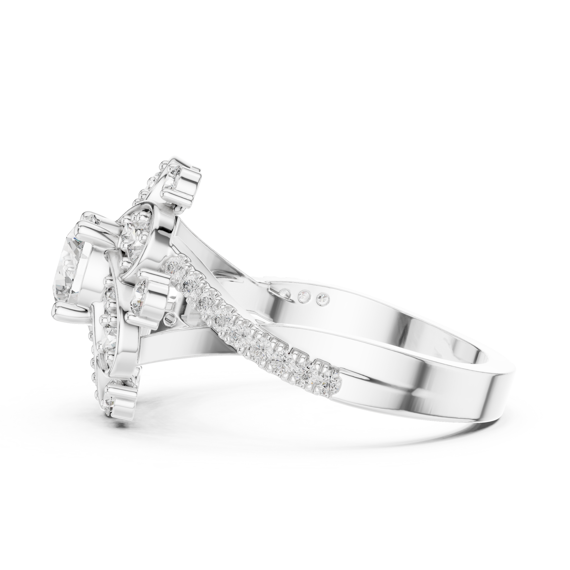Round Halo Lab Grown Diamond Ring