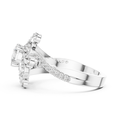 Round Halo Lab Grown Diamond Ring
