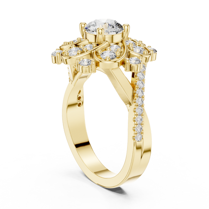 Round Halo Lab Grown Diamond Ring