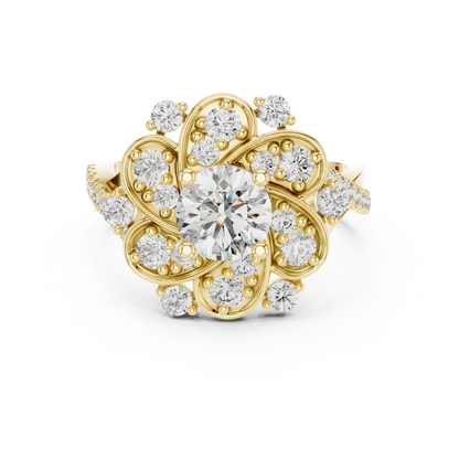 Round Halo Lab Grown Diamond Ring