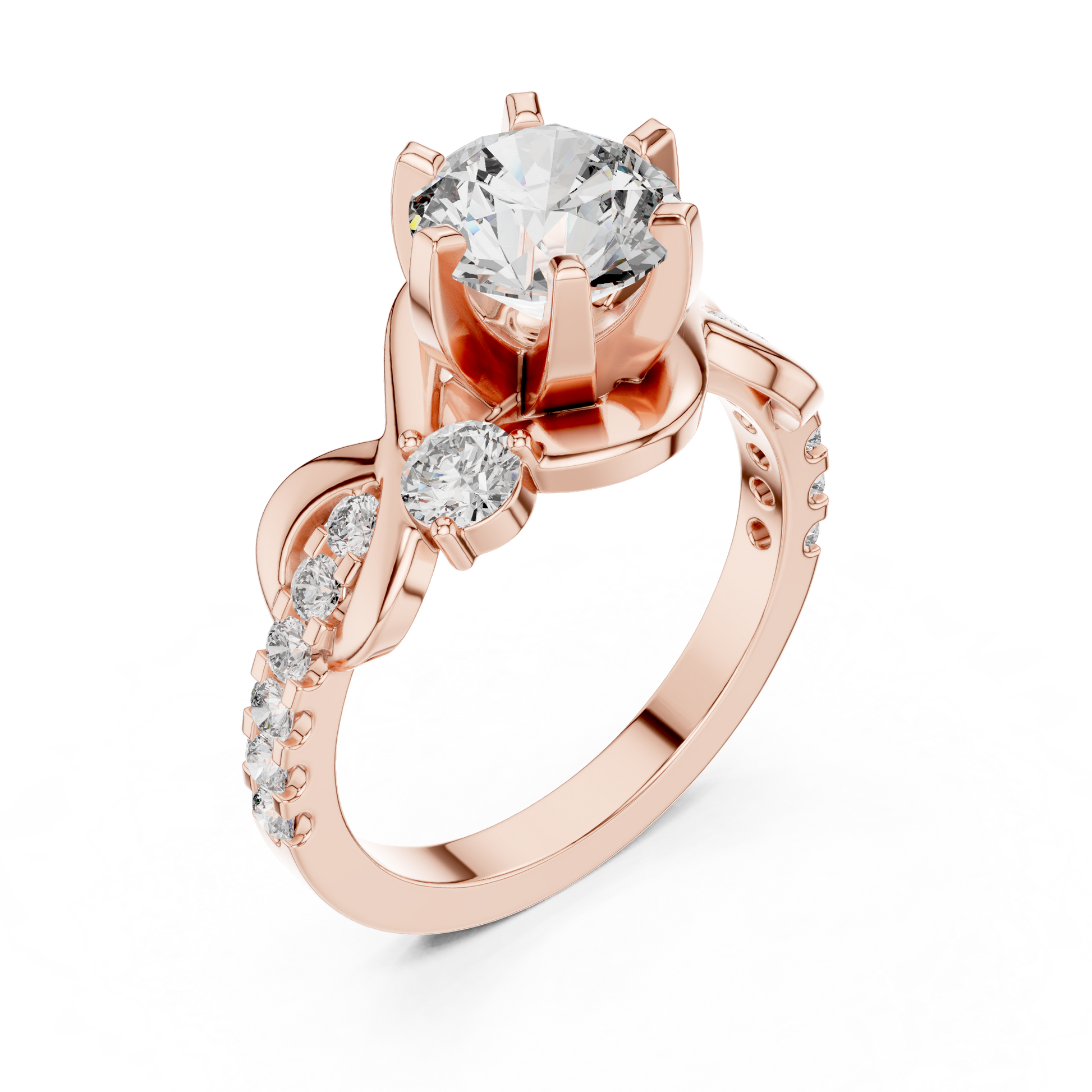 Mixed Shape Lab Grown Diamond Halo Ring