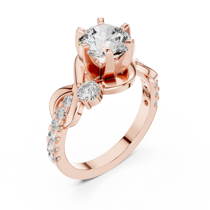 Mixed Shape Lab Grown Diamond Halo Ring